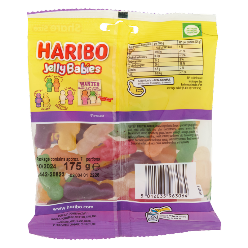Haribo Jellly Babies Double Trouble Share Size, 175g