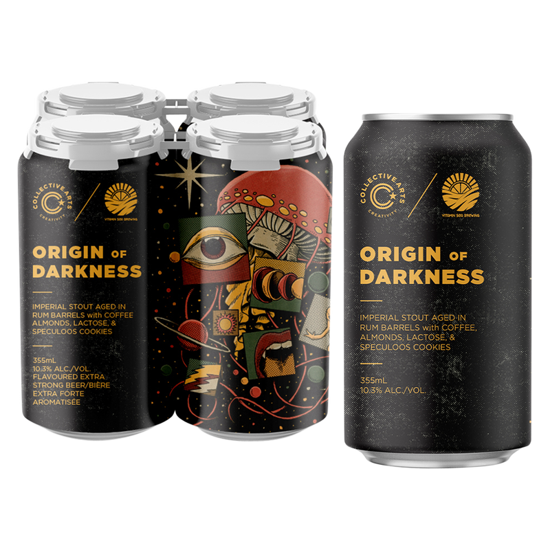 Collective Arts Origin of Darkness Vitamin Sea Imperial Stout 4pk 12oz Can 10.8% ABV