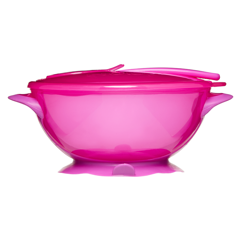 Nuby Easy Go Suction Bowl with Lid & Snap-In Spoon