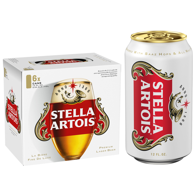 Stella Artois 6pk 12oz Can 5.2% ABV