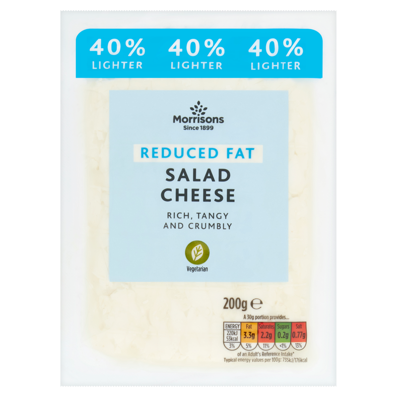 Morrisons 40% Lighter Salad Cheese, 200g