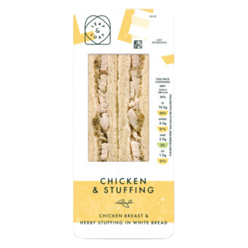 Leaf & Loaf Chicken & Stuffing Sandwich, 1pcs