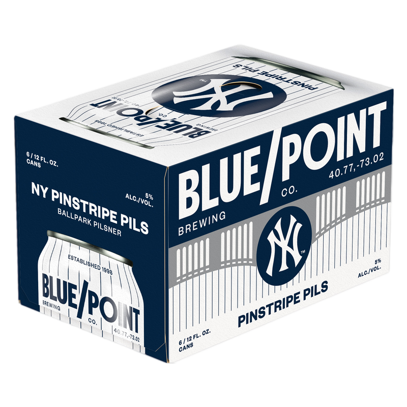 Blue Point NY Pinstripe Pilsner 6pk 12oz Can 5.0% ABV