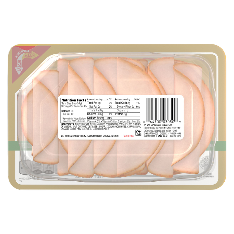 Oscar Mayer Deli Fresh Oven Roasted Turkey Breast Sliced Lunch Meat - 9oz