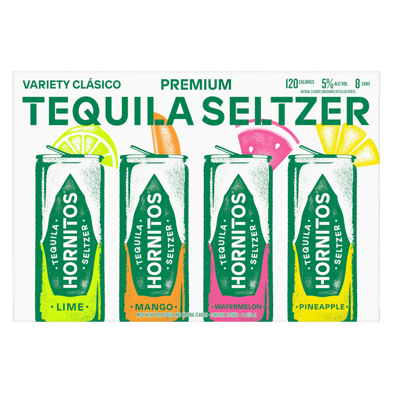Hornitos Tequila Seltzer Variety Pack 8pk 12oz Box 5% ABV