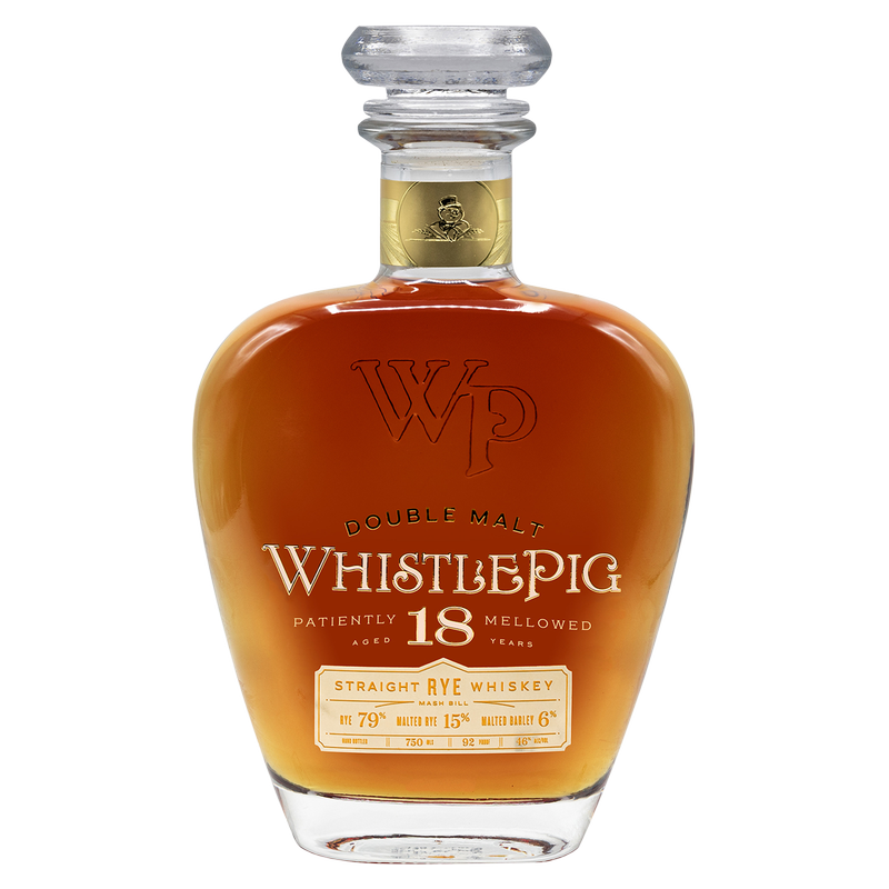 WhistlePig Double Malt Rye Whiskey 18 Yr 750ml (92 Proof)