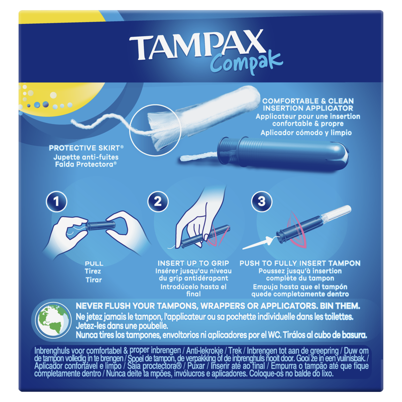 Tampax Compak Regular Applicator, 18pcs