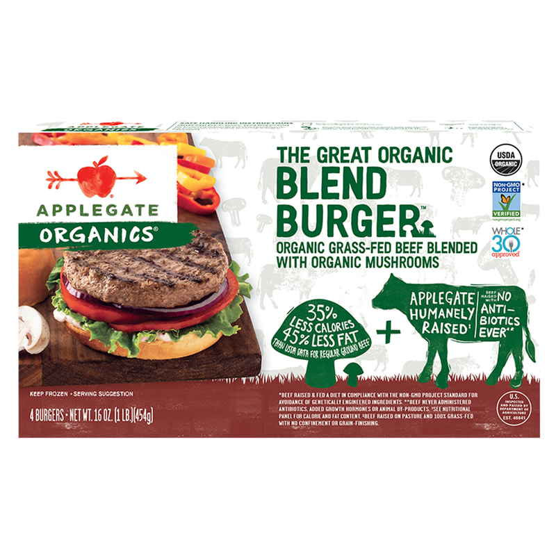 Applegate Organics Beef Blend Burger 4ct