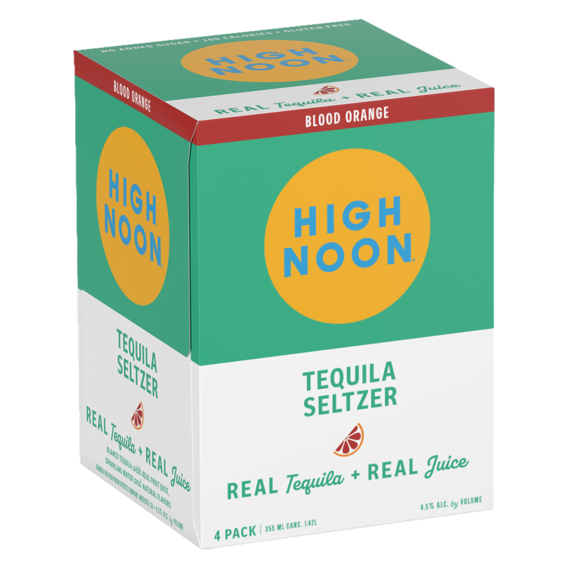 High Noon Blood Orange Tequila Seltzer 4pk 12oz Cans