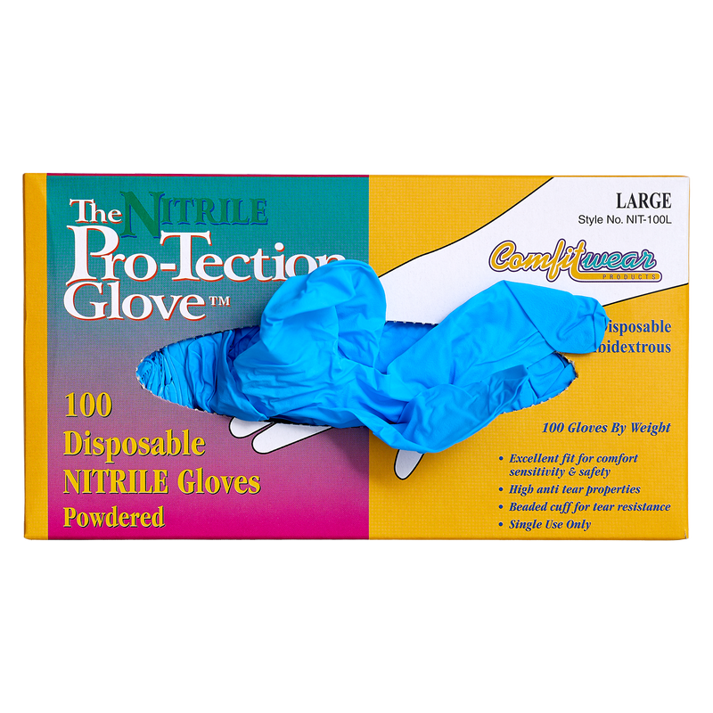 Nitrile Large Disposable Gloves 100ct