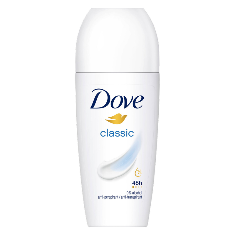 Dove Classic Roll-On Deodorant, 50ml