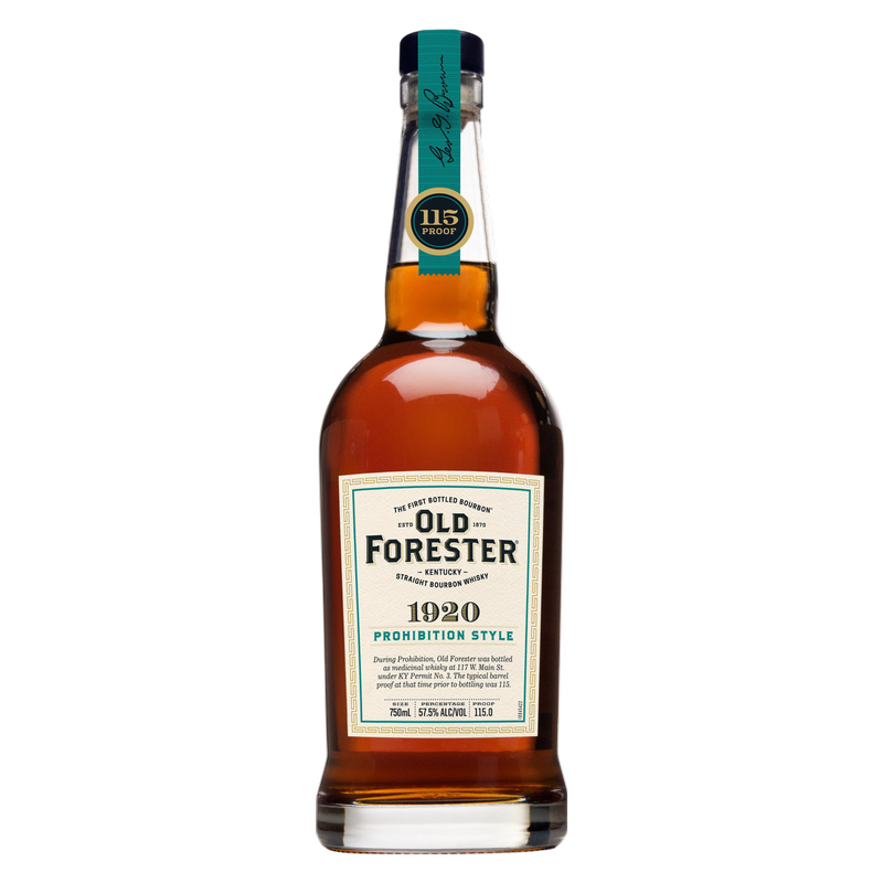 Old Forester Whiskey Row Series: 1920 Prohibition Style Kentucky Straight Bourbon Whisky, 750 mL Bottle, 115 Proof