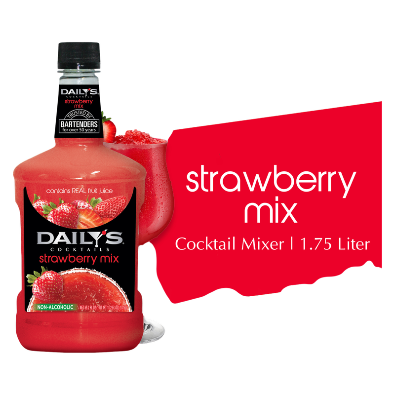 Daily's Cocktails Strawberry Mix Non-Alcoholic 1.75L