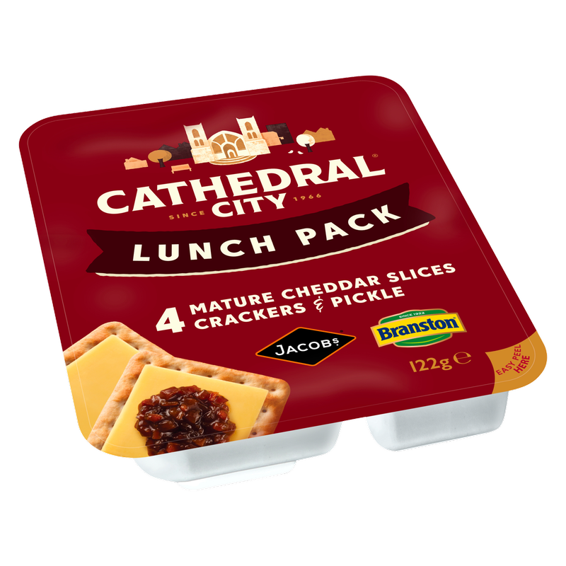 Cathedral City Mature Cheese with Crackers & Pickle Lunch Pack, 122g