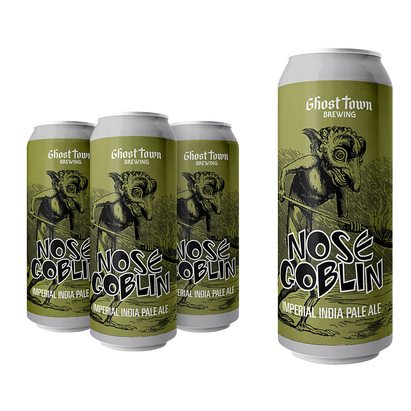 Ghost Town Nose Goblin Imperial IPA 4pk 16oz Cans