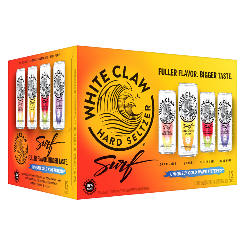 White Claw Hard Seltzer Surf Variety Pack 12pk 12oz Can 5.0% ABV
