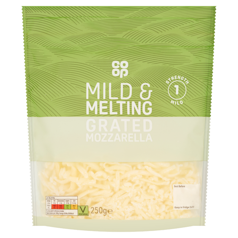Co-op Grated Mozzarella, 250g