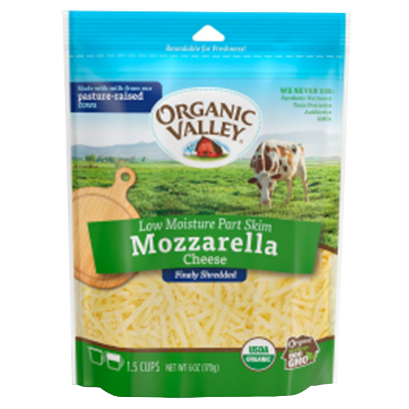 Organic Valley Part Skim Mozzarella Finely Shredded Cheese - 6oz