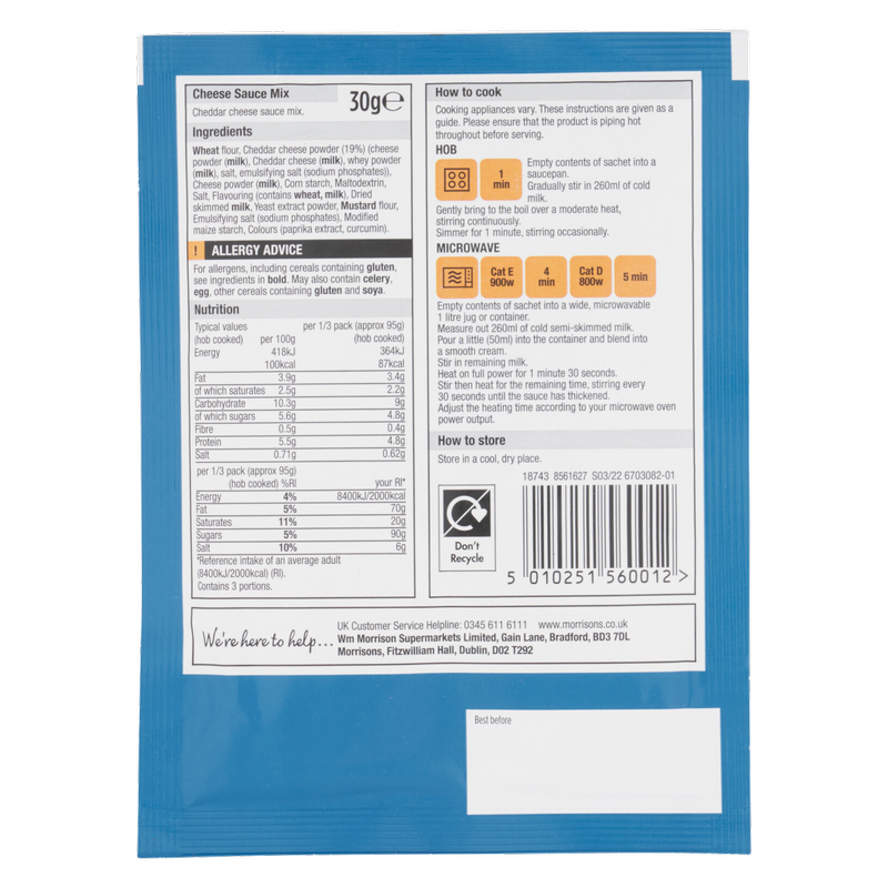 Morrisons Cheese Sauce Mix, 30g