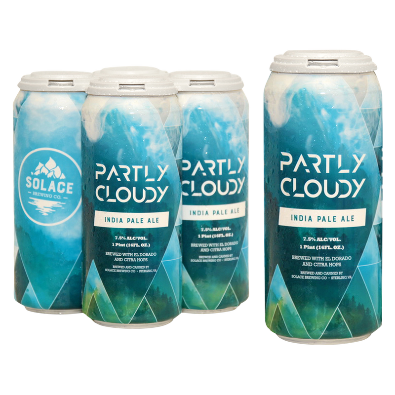 Solace Partly Cloudy NEIPA 4pk 16oz Can 7.2% ABV
