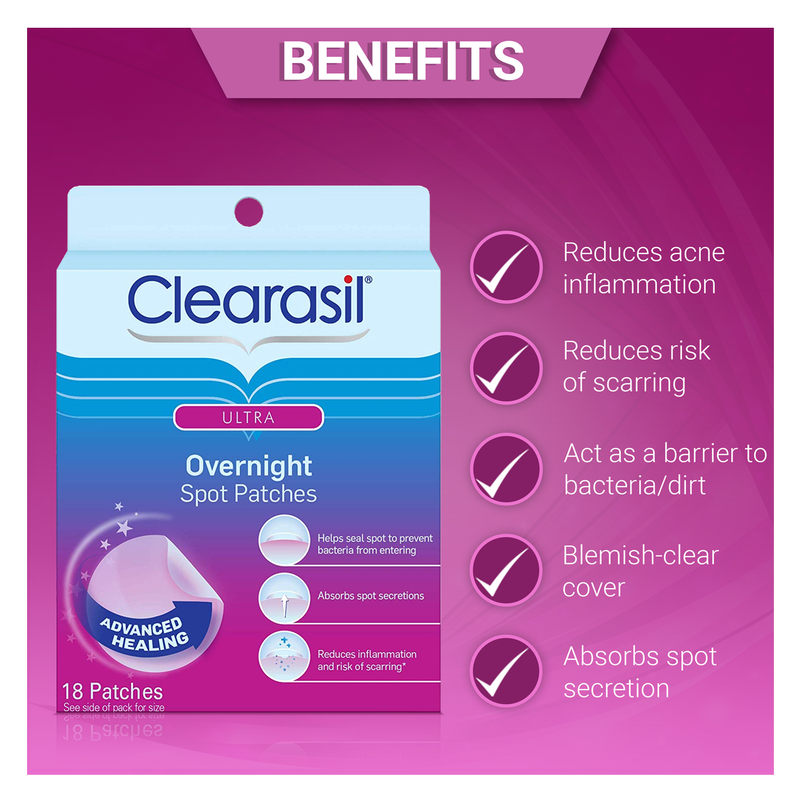 Clearasil Acne Treatment Face Patches 18ct