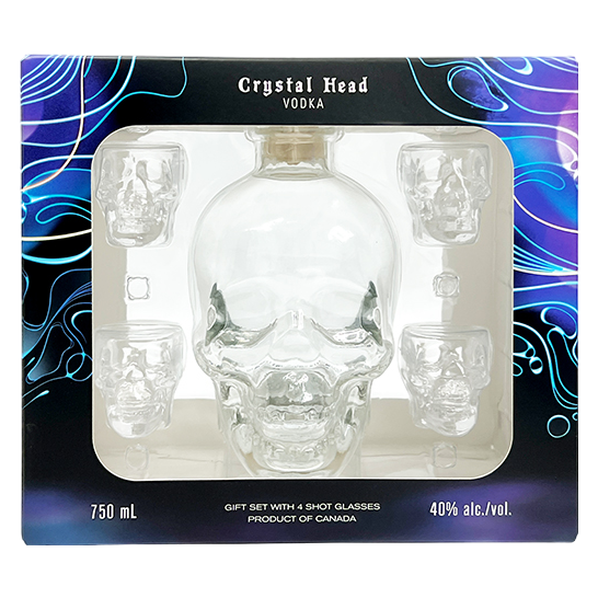 Crystal Head Vodka 750ml Bottle Gift Set