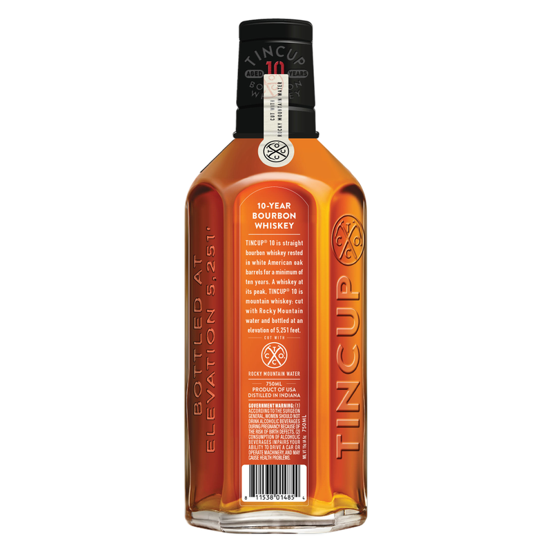 Tincup 10 Year Bourbon 750ml (84 Proof)