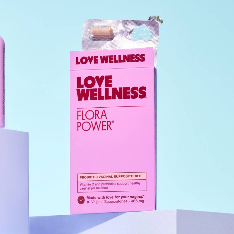Love Wellness Flora Power Probiotic Vaginal Suppositories 10ct