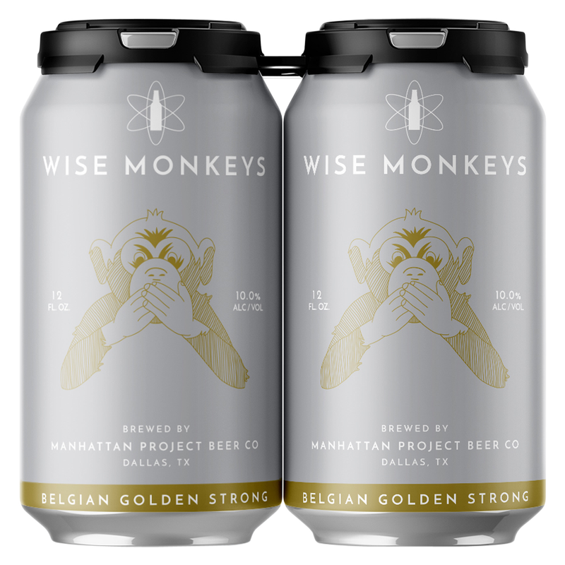 Manhattan Project Wise Monkeys Belgian Golden Strong 4pk 12oz Can 10.0% ABV