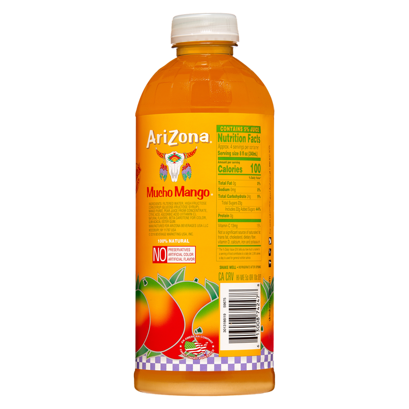 AriZona Mucho Mango Juice 34oz Btl