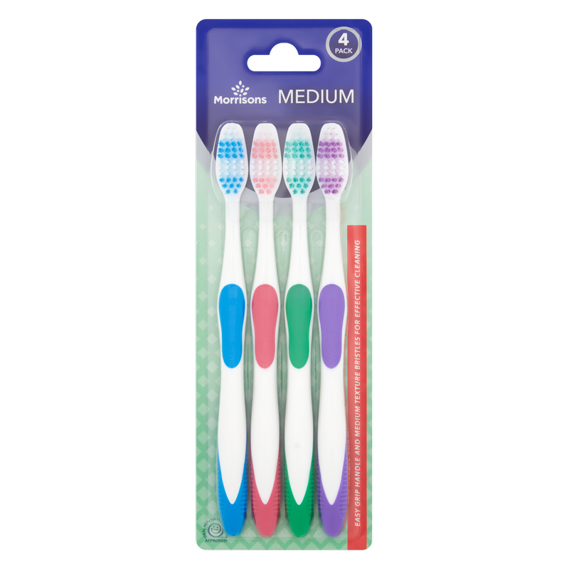 Morrisons Family Toothbrushes Medium, 4pcs