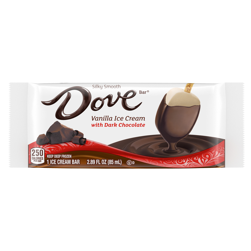 Dove Bar Vanilla Dark Chocolate Ice Cream Bar 2.8oz