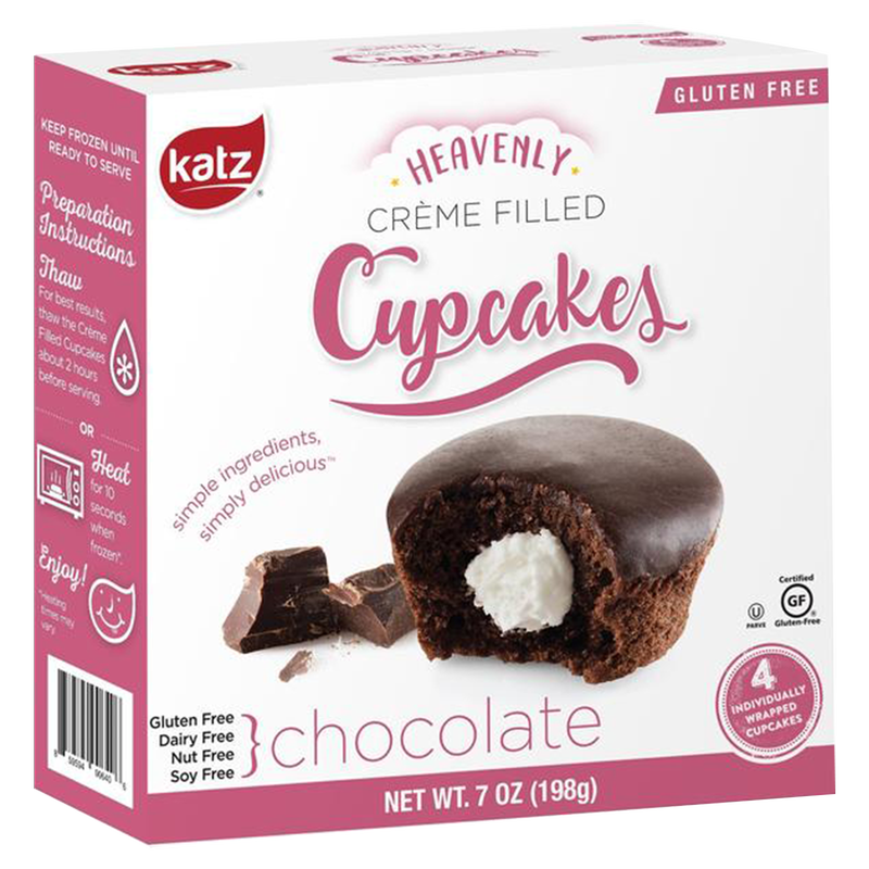 Katz Gluten Free Creme Filled Chocolate Cupcakes 7oz