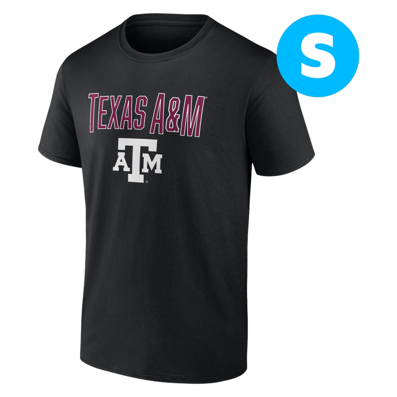 Texas A&M Team Lockup Cotton Short Sleeve Tee-Size Small