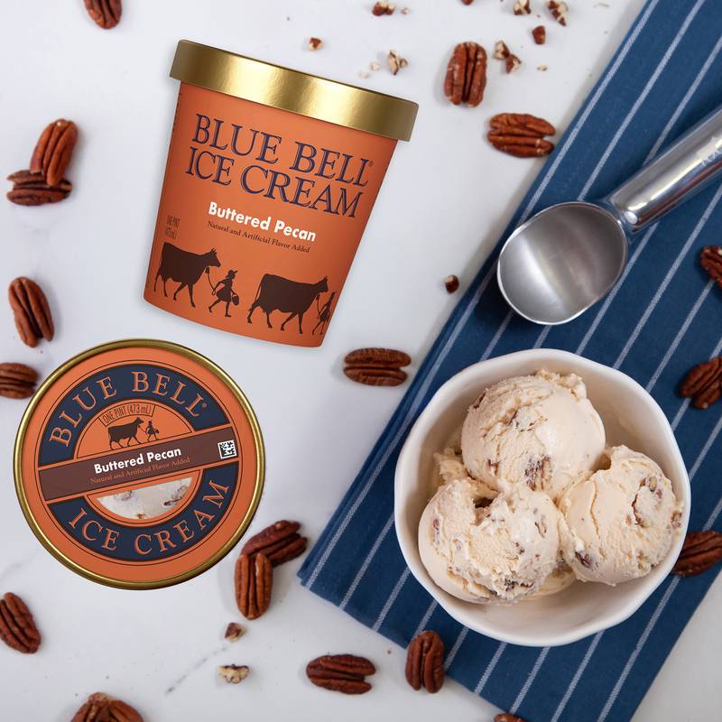 Blue Bell Buttered Pecan Ice Cream Pint