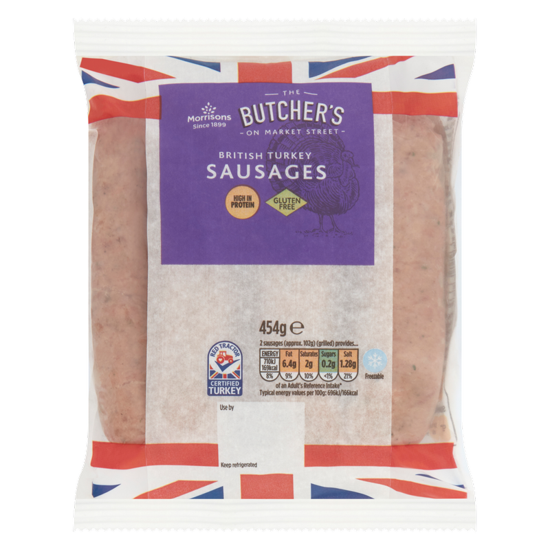 Morrisons British Turkey Sausages, 454g