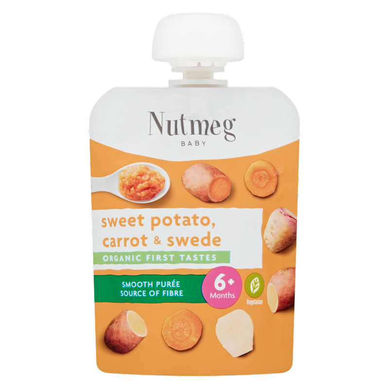 Nutmeg Baby Sweet Potato, Carrot & Swede 6m+, 70g