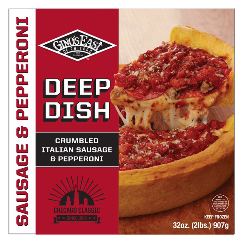 Gino's East Sausage & Pepperoni Deep Dish Pizza 9-Inch