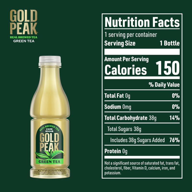 Gold Peak Sweetened Green Tea Bottle, 18.5 fl oz
