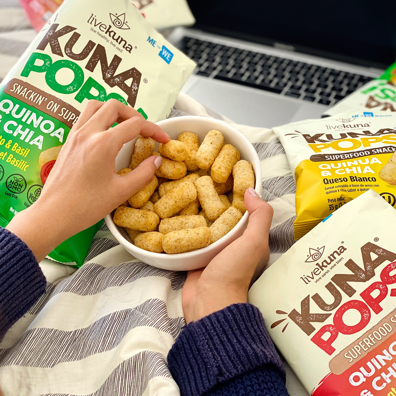 Kuna Pops White Cheddar Quinoa & Chia Puffs 3.5oz Bag