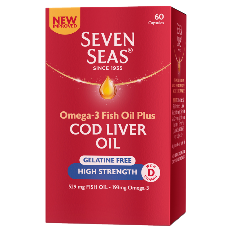 Seven Seas Cod Liver Oil High Strength Omega-3, 60pcs