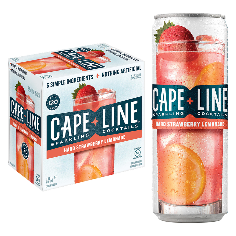 Cape Line Strawberry Lemonade 6pk 12oz Can 4.5% ABV