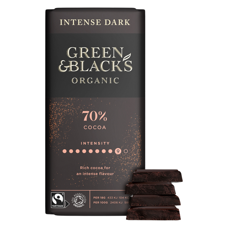 Green & Black's Organic 70% Dark Chocolate Bar, 90g