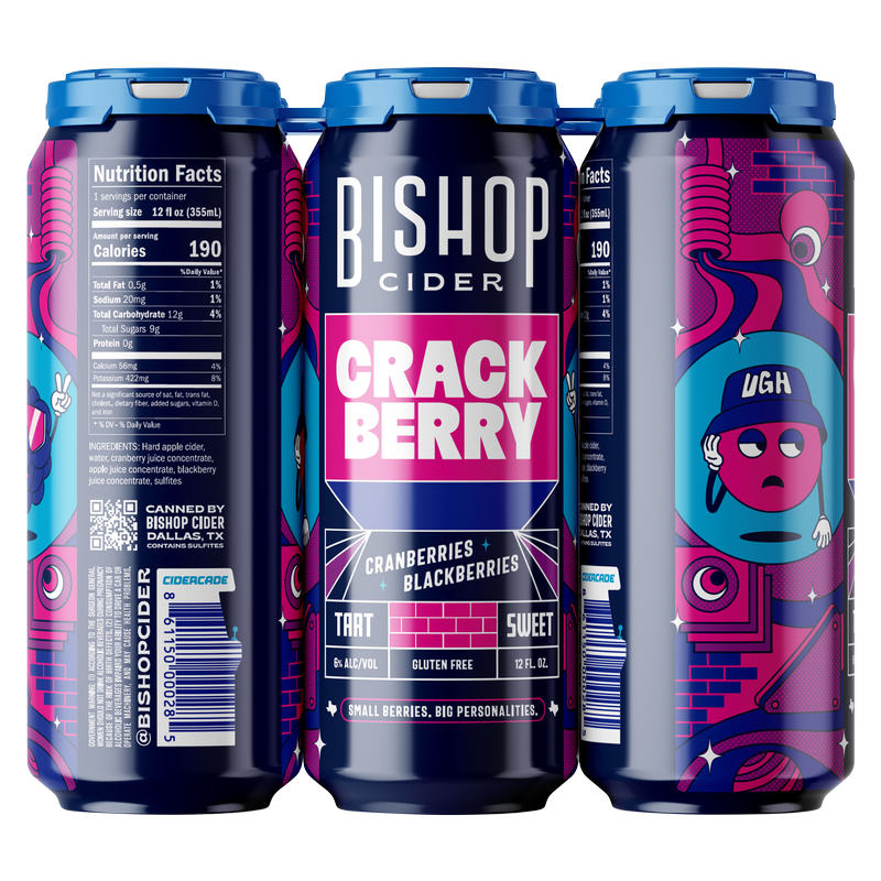 Bishop Cider Crackberry 6pk 12oz Can 6% ABV
