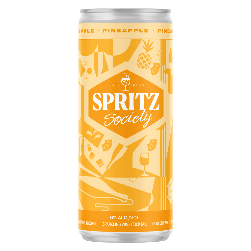 Spritz Society Pineapple 250ml Single Can 6% ABV