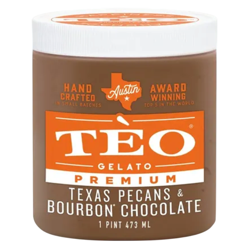Tèo Gelato Texas Pecans & Bourbon Gelato, 16 oz