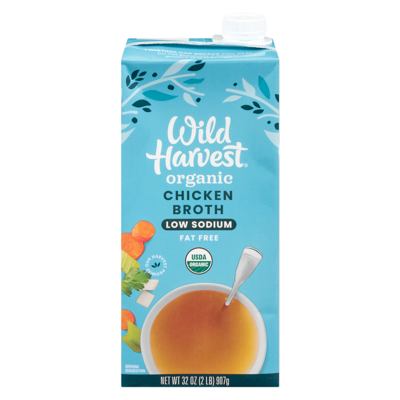 Wild Harvest Organic Lower Sodium Chicken Broth 32oz