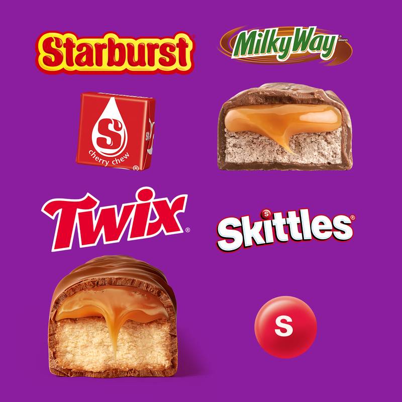 Starburst, MilkyWay, Skittles, & Twix Variety Mix, 70 Pieces