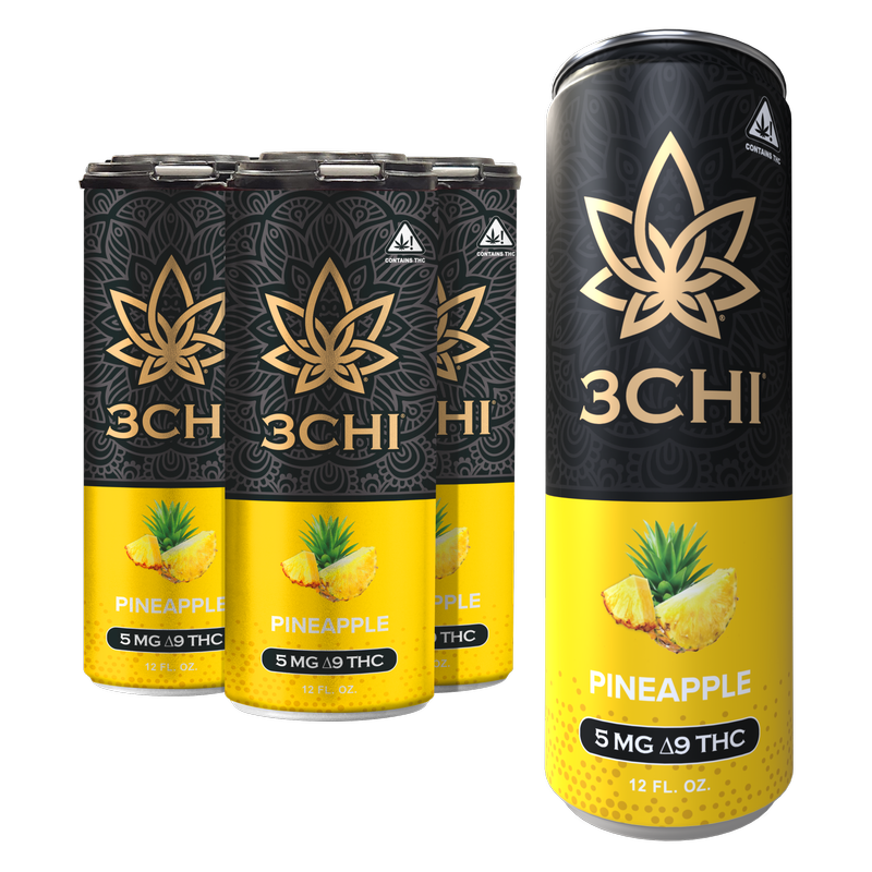 3 Chi Pineapple 5mg THC Drink 4pk 12oz Can
