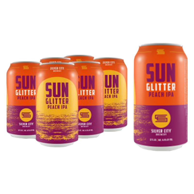 Silver City Sun Glitter Peach IPA 6pk 12oz Can 6.5% ABV